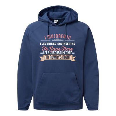 Funny Electrical Engineering Major Studengift Graduation Gift Performance Fleece Hoodie