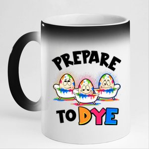 Funny Easter Eggs Prepare To Dye 11oz Black Color Changing Mug