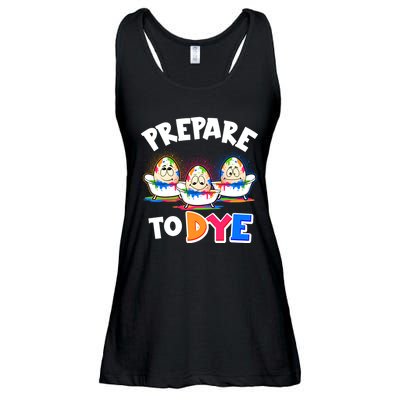 Funny Easter Eggs Prepare To Dye Ladies Essential Flowy Tank