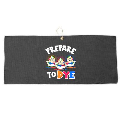 Funny Easter Eggs Prepare To Dye Large Microfiber Waffle Golf Towel