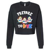 Funny Easter Eggs Prepare To Dye Cropped Pullover Crew