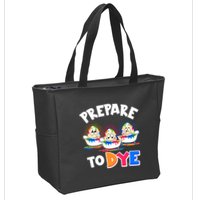 Funny Easter Eggs Prepare To Dye Zip Tote Bag