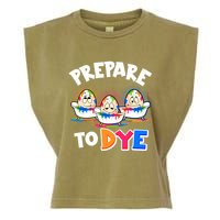 Funny Easter Eggs Prepare To Dye Garment-Dyed Women's Muscle Tee