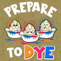 Funny Easter Eggs Prepare To Dye Garment-Dyed Women's Muscle Tee