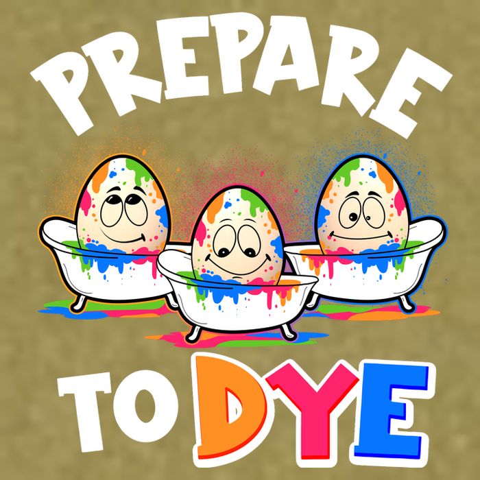 Funny Easter Eggs Prepare To Dye Garment-Dyed Women's Muscle Tee