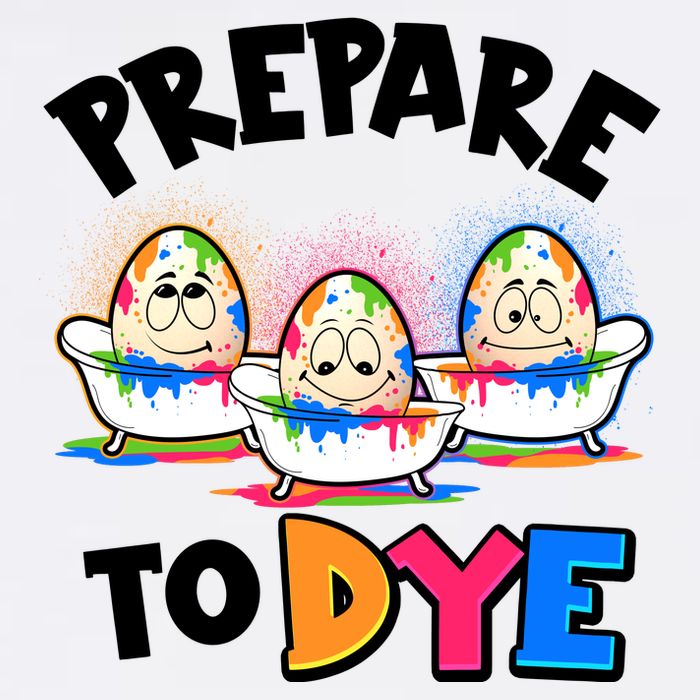 Funny Easter Eggs Prepare To Dye Garment-Dyed Sweatshirt