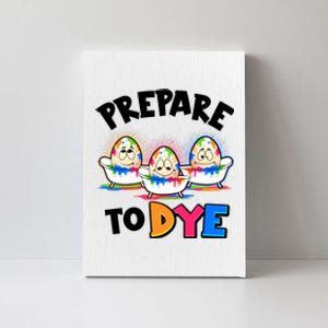 Funny Easter Eggs Prepare To Dye Canvas