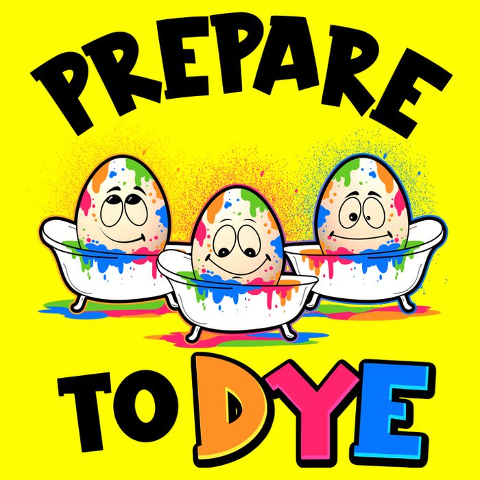 Funny Easter Eggs Prepare To Dye Women's V-Neck T-Shirt