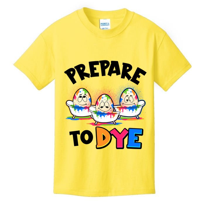 Funny Easter Eggs Prepare To Dye Kids T-Shirt