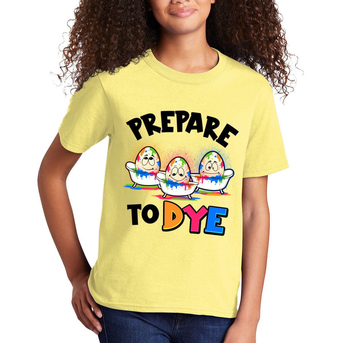Funny Easter Eggs Prepare To Dye Kids T-Shirt