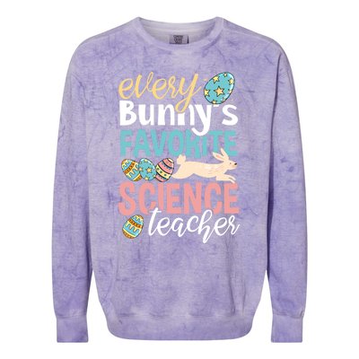 Funny Easter Every Bunny's Favorite Science Teacher Meaningful Gift Colorblast Crewneck Sweatshirt