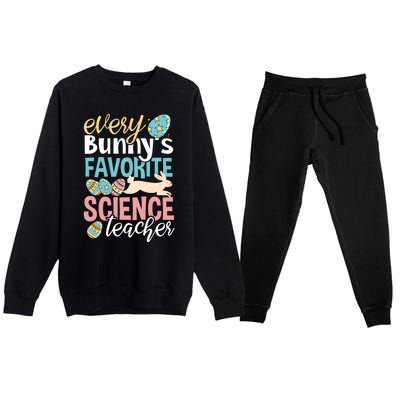 Funny Easter Every Bunny's Favorite Science Teacher Meaningful Gift Premium Crewneck Sweatsuit Set