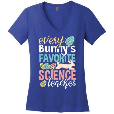 Funny Easter Every Bunny's Favorite Science Teacher Meaningful Gift Women's V-Neck T-Shirt