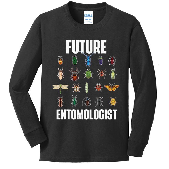 Future Entomologist Entomology Insect Lover Bug Collector Kids Long Sleeve Shirt