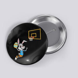 Funny Easter Egg Bunny Dunk Basketball Game Easter Button