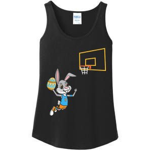 Funny Easter Egg Bunny Dunk Basketball Game Easter Ladies Essential Tank