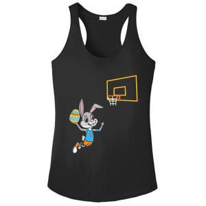 Funny Easter Egg Bunny Dunk Basketball Game Easter Ladies PosiCharge Competitor Racerback Tank