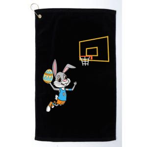 Funny Easter Egg Bunny Dunk Basketball Game Easter Platinum Collection Golf Towel