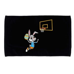 Funny Easter Egg Bunny Dunk Basketball Game Easter Microfiber Hand Towel