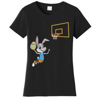 Funny Easter Egg Bunny Dunk Basketball Game Easter Women's T-Shirt