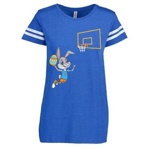 Funny Easter Egg Bunny Dunk Basketball Game Easter Enza Ladies Jersey Football T-Shirt