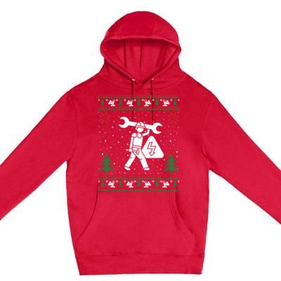 Funny Electrical Engineer Santa Hat Ugly Christmas Sweater Meaningful Gift Premium Pullover Hoodie