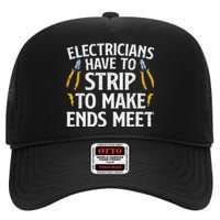 Funny Electrician Electrician Electrical Tools High Crown Mesh Back Trucker Hat