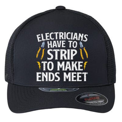 Funny Electrician Electrician Electrical Tools Flexfit Unipanel Trucker Cap