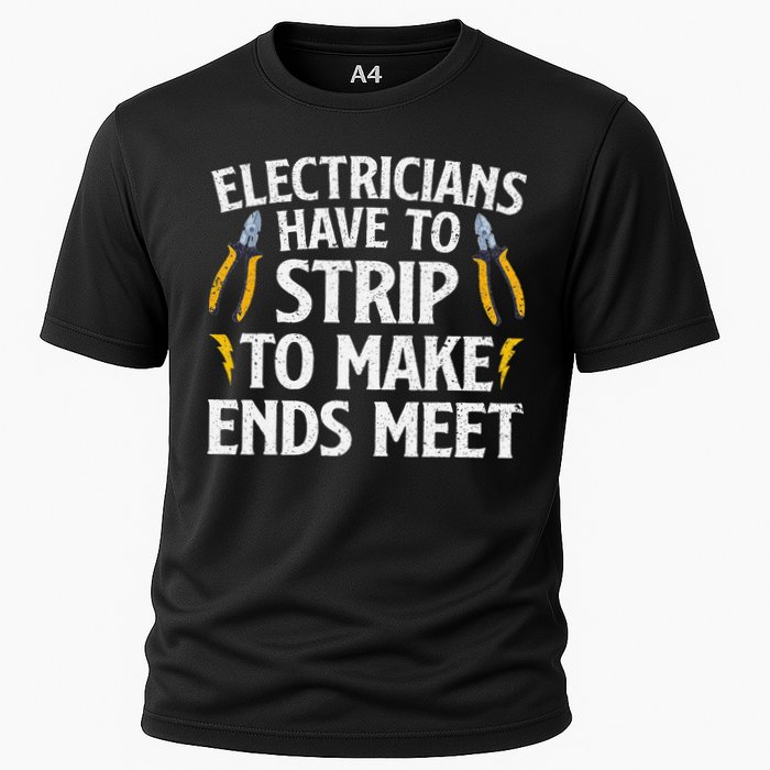Funny Electrician Electrician Electrical Tools Cooling Performance Crew T-Shirt