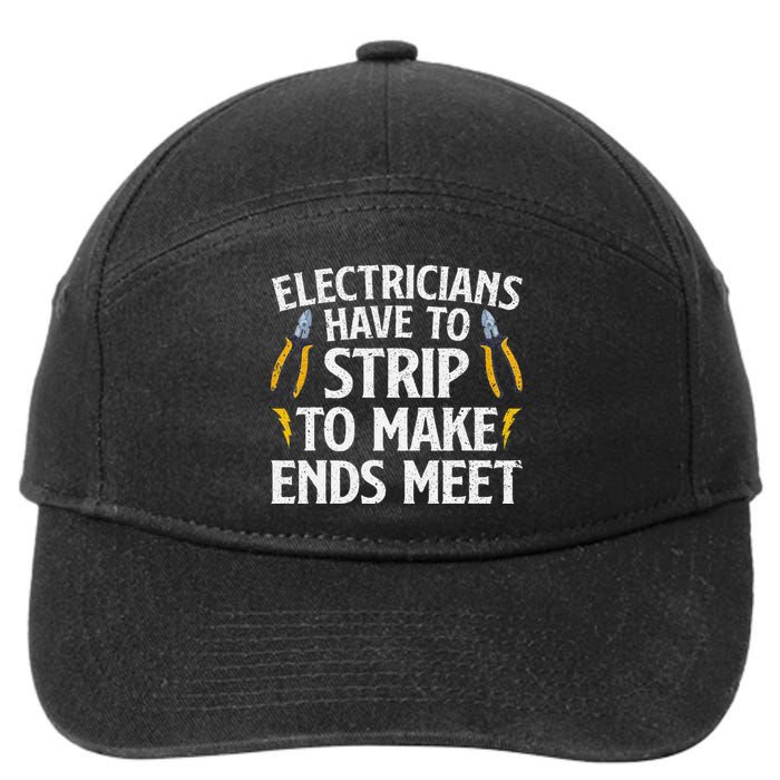 Funny Electrician Electrician Electrical Tools 7-Panel Snapback Hat