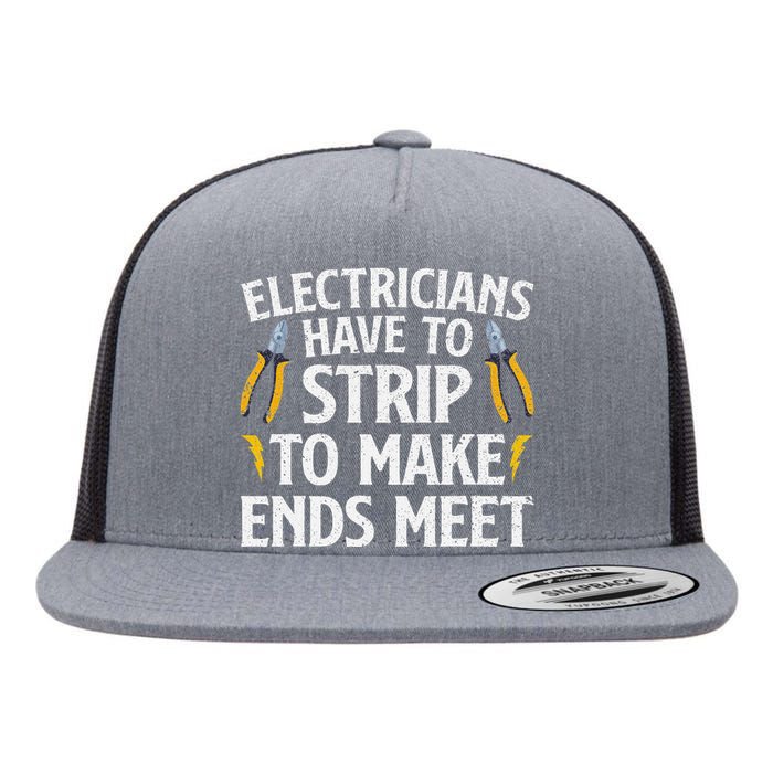 Funny Electrician Electrician Electrical Tools Flat Bill Trucker Hat