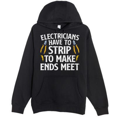 Funny Electrician Electrician Electrical Tools Premium Pullover Hoodie
