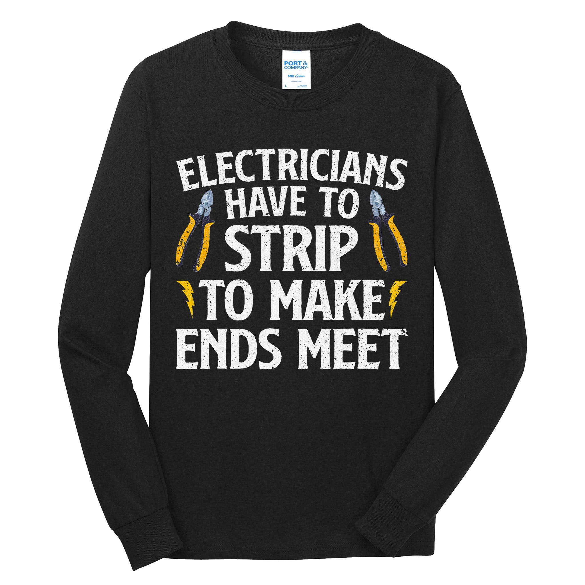 Funny Electrician Electrician Electrical Tools Tall Long Sleeve T-Shirt