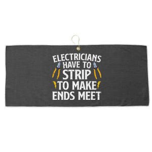 Funny Electrician Electrician Electrical Tools Large Microfiber Waffle Golf Towel