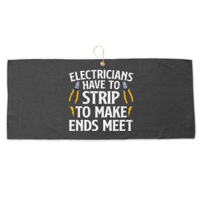 Funny Electrician Electrician Electrical Tools Large Microfiber Waffle Golf Towel