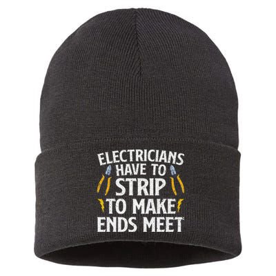 Funny Electrician Electrician Electrical Tools Sustainable Knit Beanie