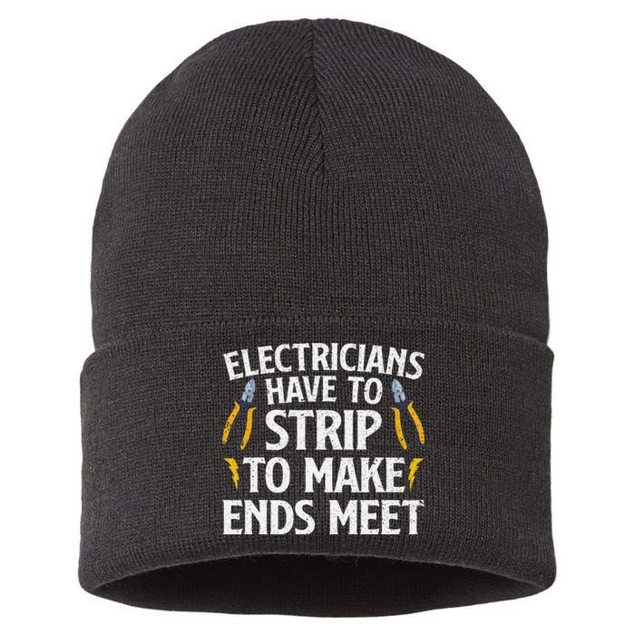 Funny Electrician Electrician Electrical Tools Sustainable Knit Beanie