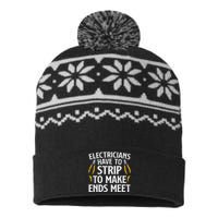 Funny Electrician Electrician Electrical Tools USA-Made Snowflake Beanie