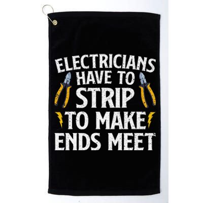 Funny Electrician Electrician Electrical Tools Platinum Collection Golf Towel