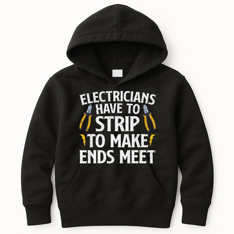 Funny Electrician Electrician Electrical Tools Kids Hoodie