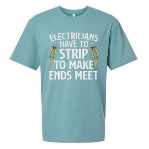 Funny Electrician Electrician Electrical Tools Sueded Cloud Jersey T-Shirt