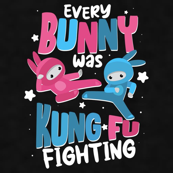 Funny Easter Every Bunny Was Kung Fu Fighting Ladies PosiCharge Tri-Blend Wicking Tank