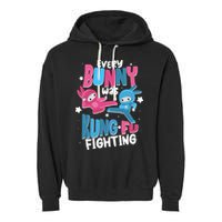 Funny Easter Every Bunny Was Kung Fu Fighting Garment-Dyed Fleece Hoodie