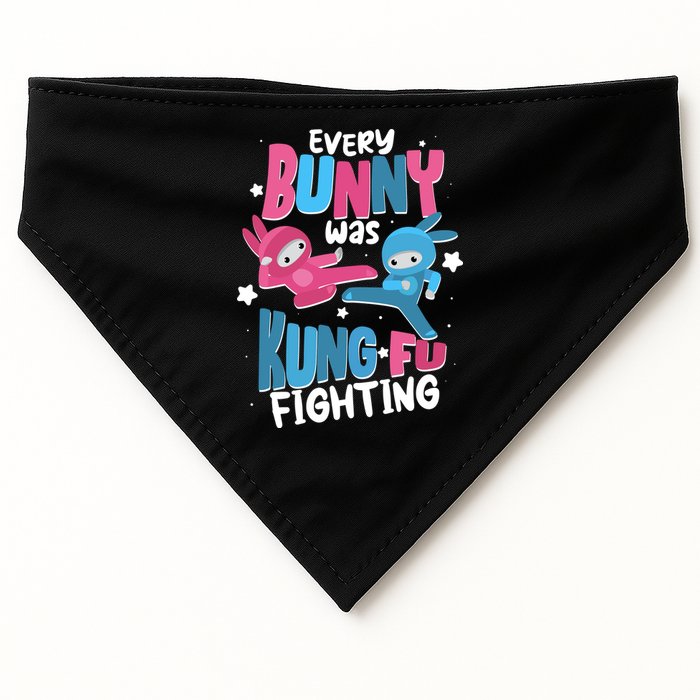Funny Easter Every Bunny Was Kung Fu Fighting USA-Made Doggie Bandana