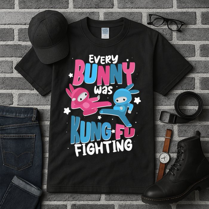 Funny Easter Every Bunny Was Kung Fu Fighting Tall T-Shirt