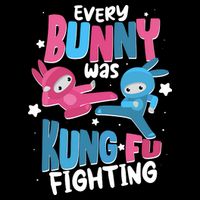 Funny Easter Every Bunny Was Kung Fu Fighting Tall T-Shirt
