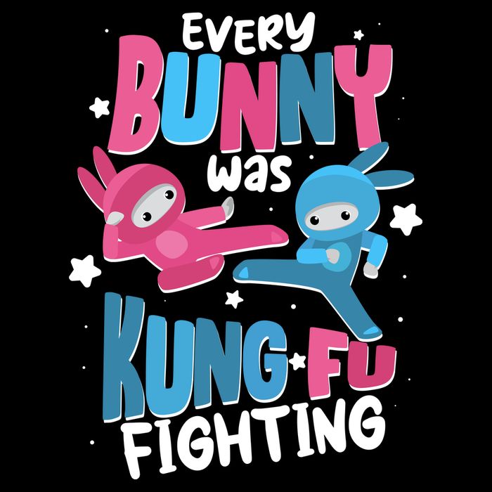 Funny Easter Every Bunny Was Kung Fu Fighting Tall T-Shirt
