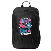 Funny Easter Every Bunny Was Kung Fu Fighting City Backpack