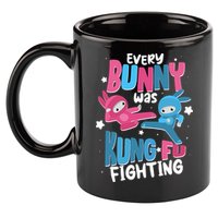 Funny Easter Every Bunny Was Kung Fu Fighting 11oz C Handle Ceramic Mug