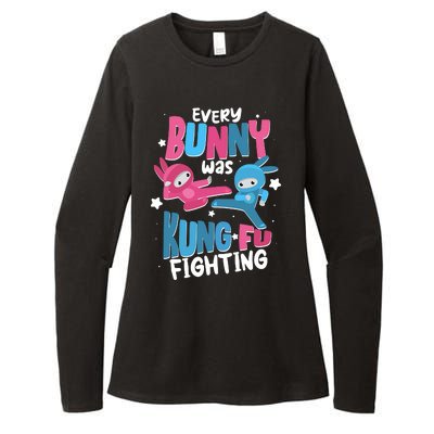 Funny Easter Every Bunny Was Kung Fu Fighting Womens CVC Long Sleeve Shirt